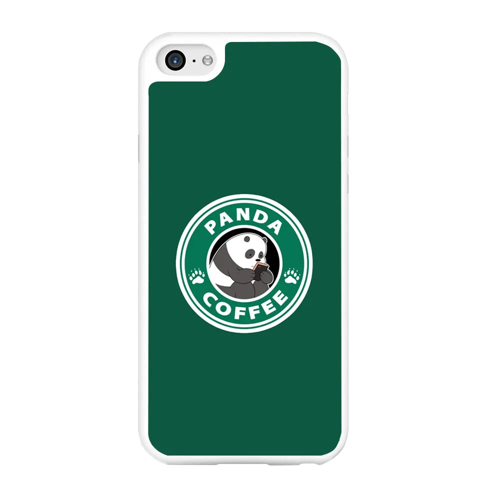 Panda Coffee iPhone 6 | 6s Case-Rubber / White (2D Case)-Xtracase