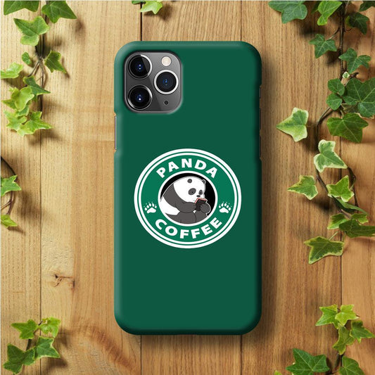 Panda Coffee iPhone 11 Pro Case-Plastic / Full Wrap (3D Case)-Xtracase