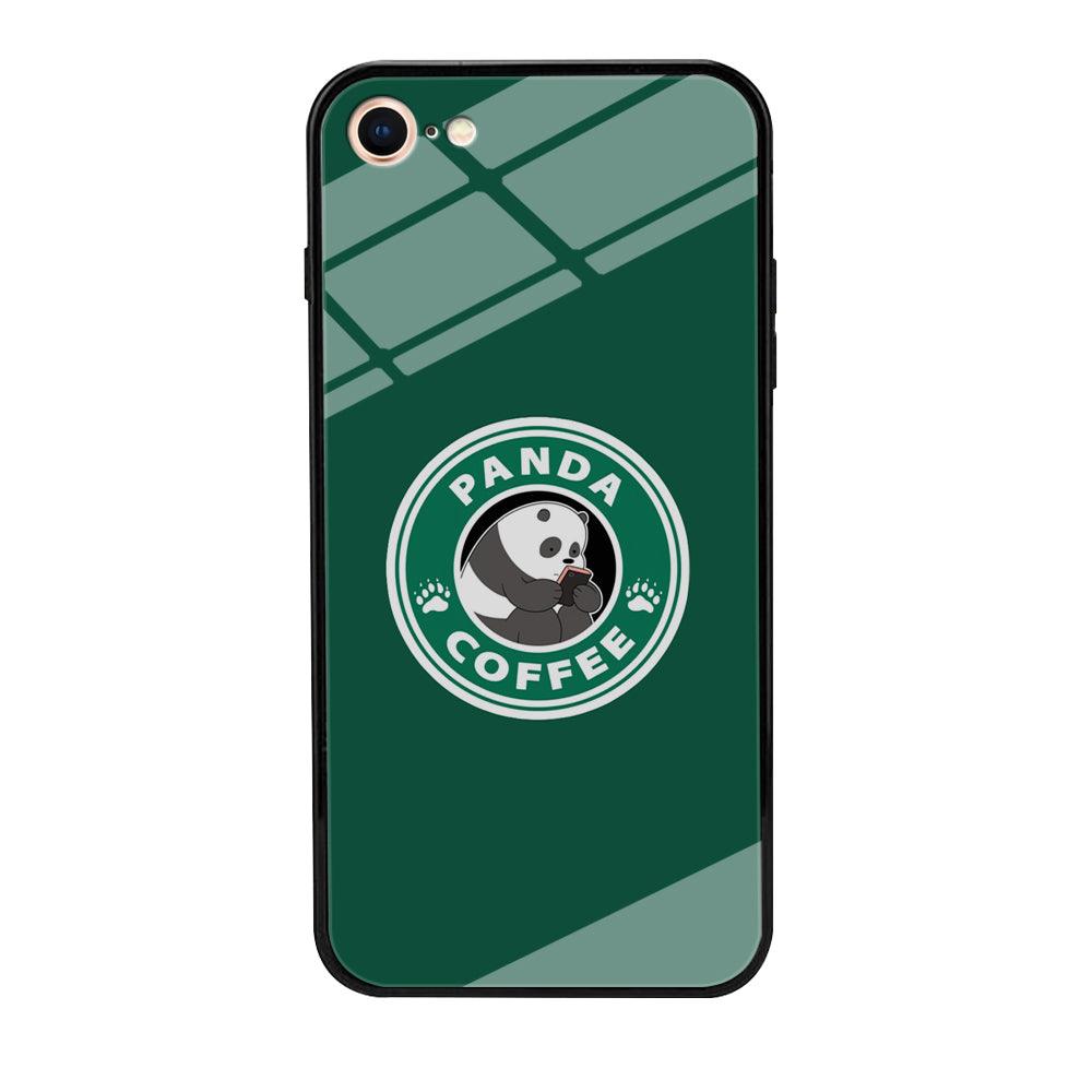 Panda Coffee iPhone 8 Case-Tempered Glass Case-Xtracase