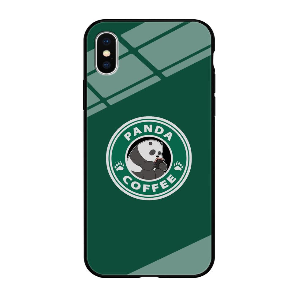 Panda Coffee iPhone X Case-Tempered Glass Case-Xtracase