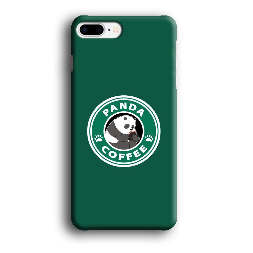 Panda Coffee iPhone 7 Plus Case-Plastic / Full Wrap (3D Case)-Xtracase