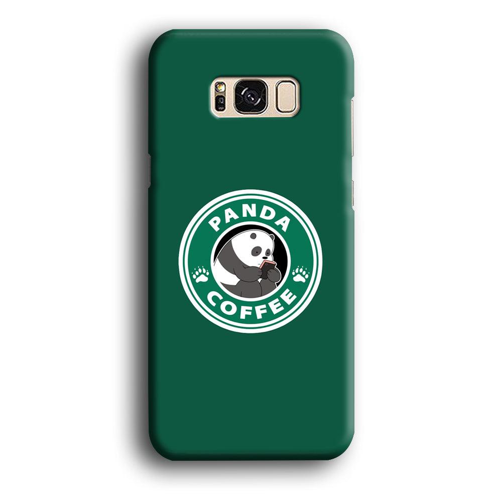 Panda Coffee Samsung Galaxy S8 Case-Plastic / Full Wrap (3D Case)-Xtracase