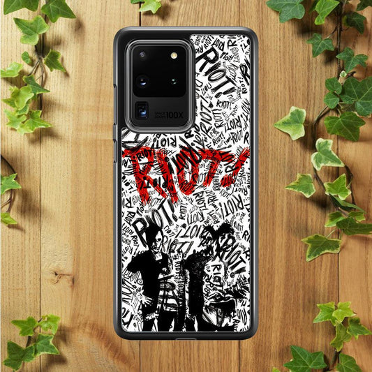 Paramore Riot! Samsung Galaxy S20 Ultra Case-Rubber / White (2D Case)-Xtracase