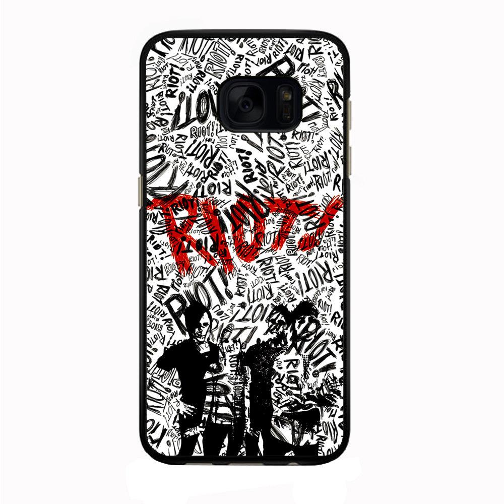 Paramore Riot! Samsung Galaxy S7 Edge Case-Rubber / Black (2D Case)-Xtracase