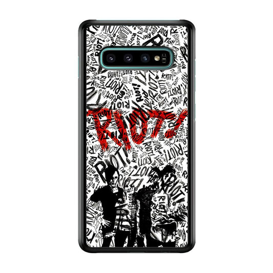 Paramore Riot! Samsung Galaxy S10 Case-Rubber / White (2D Case)-Xtracase