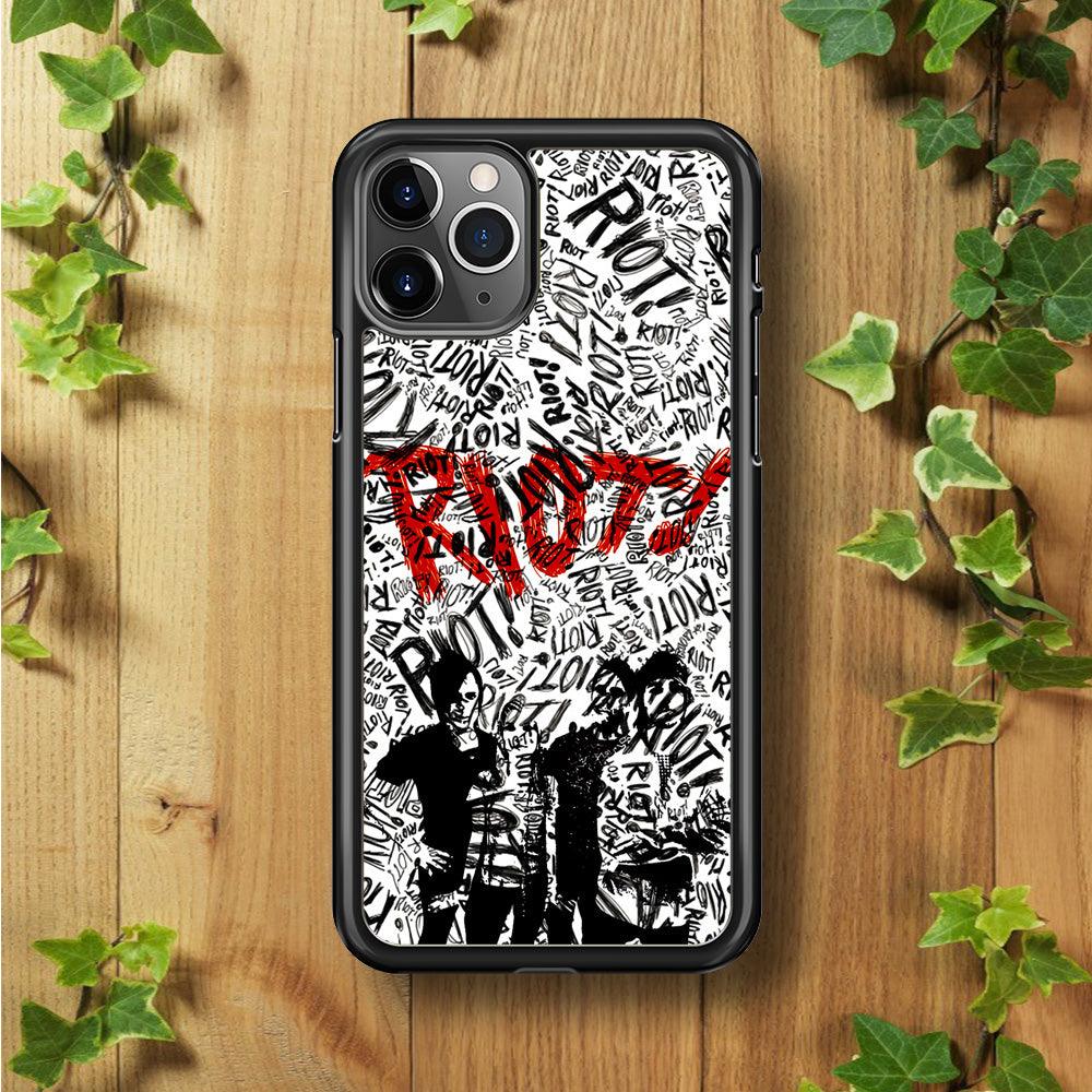 Paramore Riot! iPhone 11 Pro Case-Rubber / Black (2D Case)-Xtracase