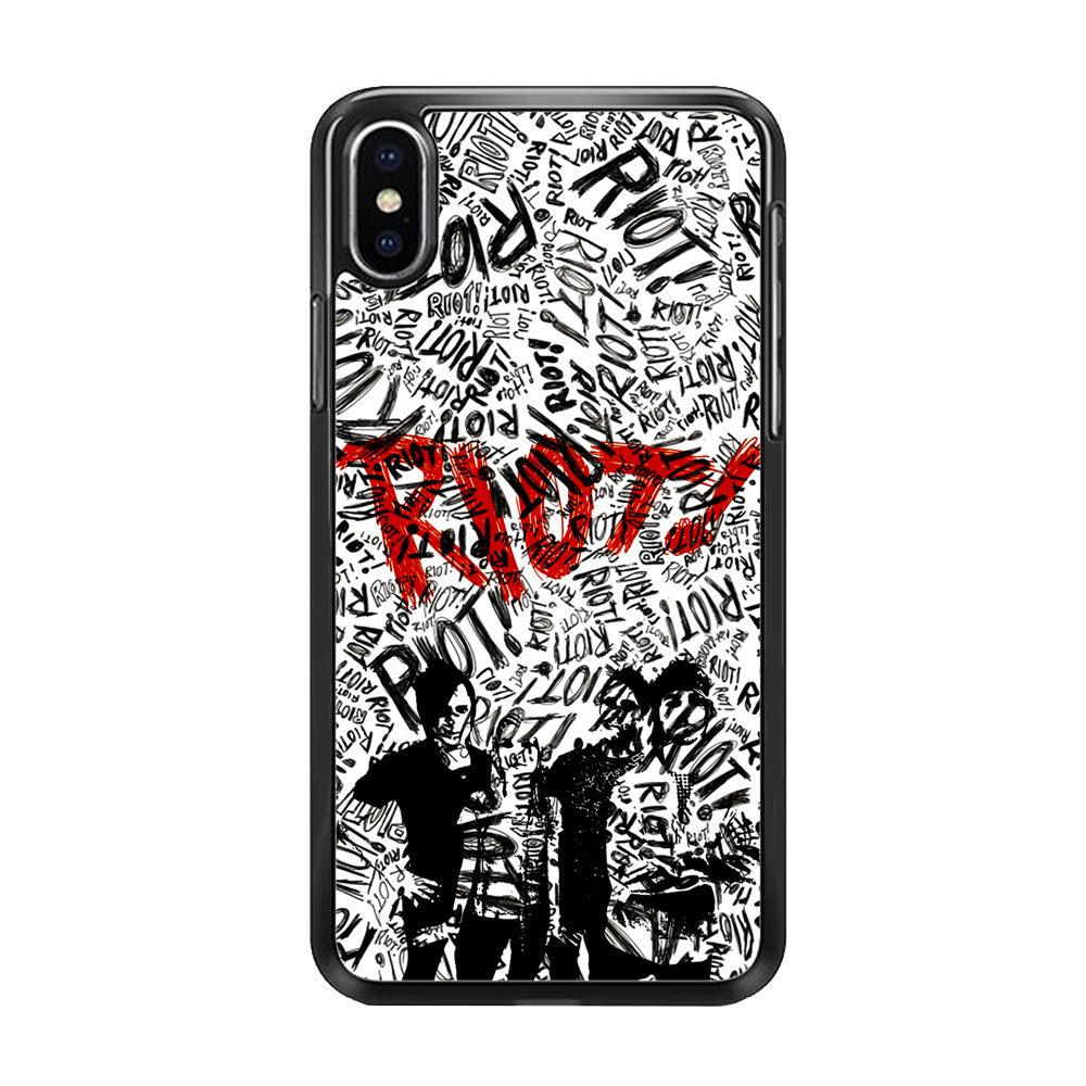 Paramore Riot! iPhone Xs Case-Rubber / Black (2D Case)-Xtracase