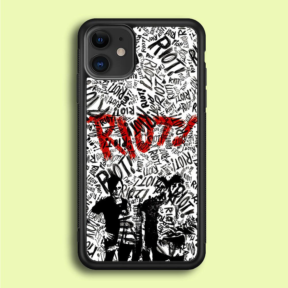 Paramore Riot! iPhone 12 Case-Rubber / Black (2D Case)-Xtracase