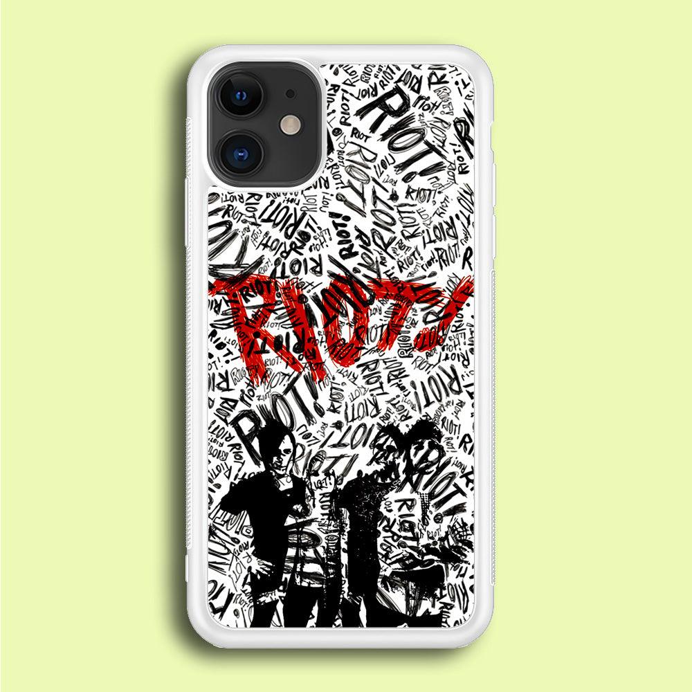 Paramore Riot! iPhone 12 Case-Rubber / White (2D Case)-Xtracase