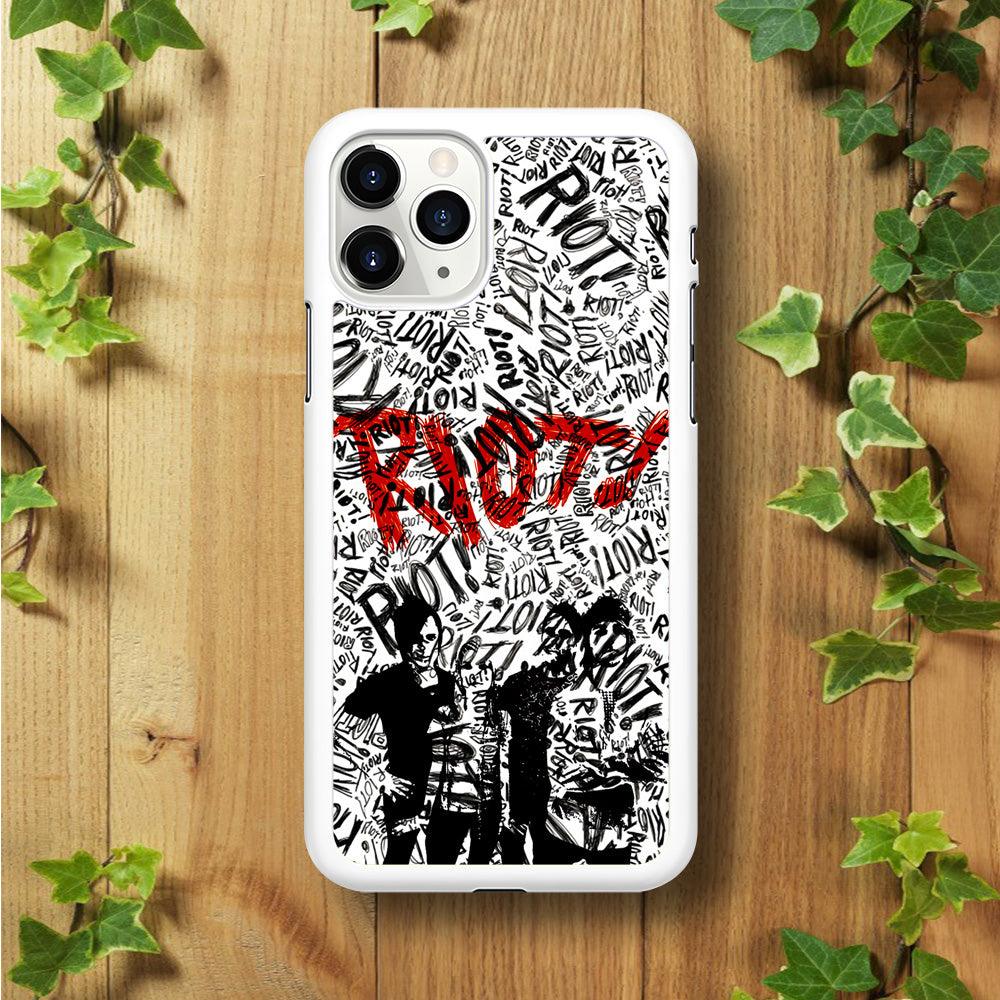 Paramore Riot! iPhone 11 Pro Case-Rubber / White (2D Case)-Xtracase