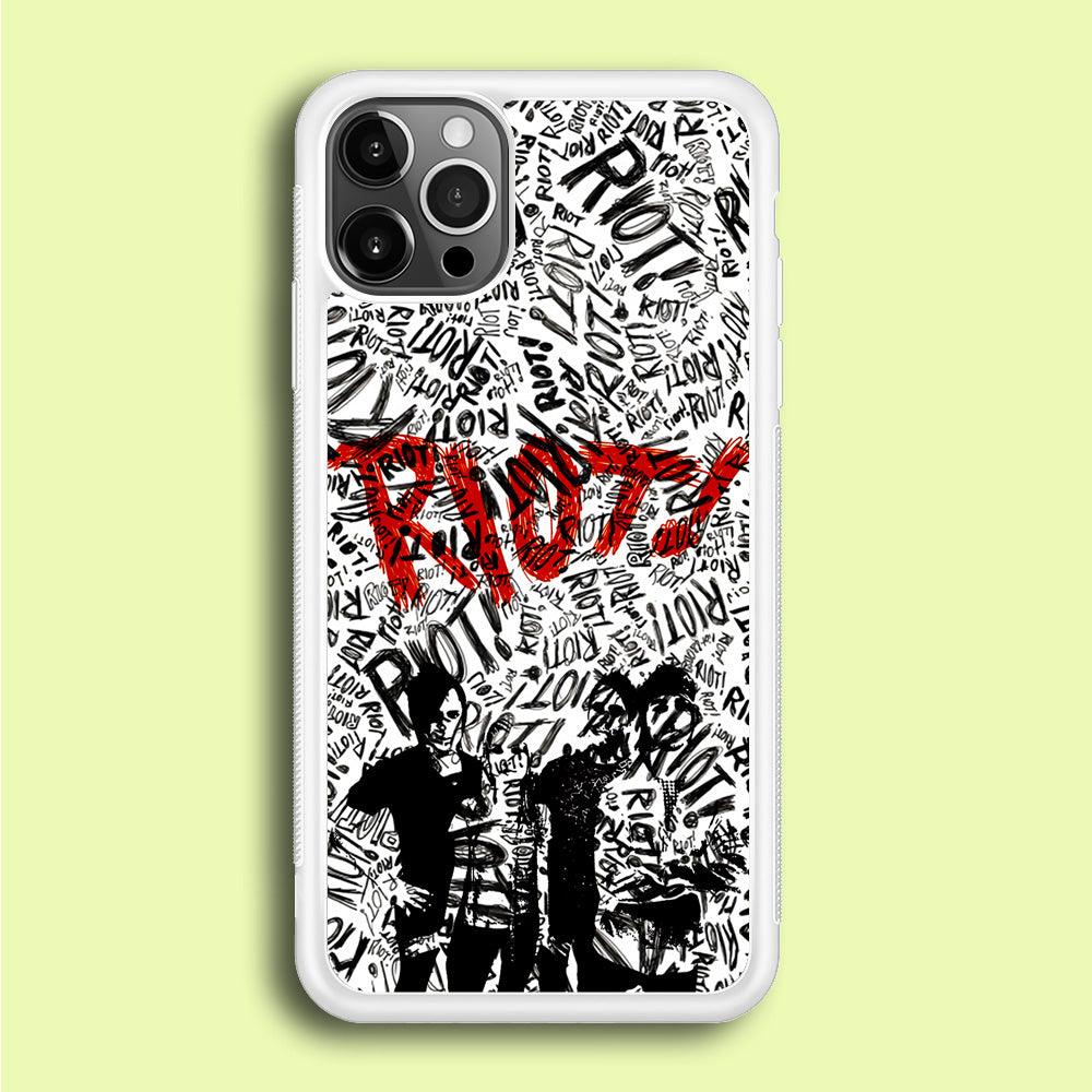 Paramore Riot! iPhone 12 Pro Case-Rubber / White (2D Case)-Xtracase