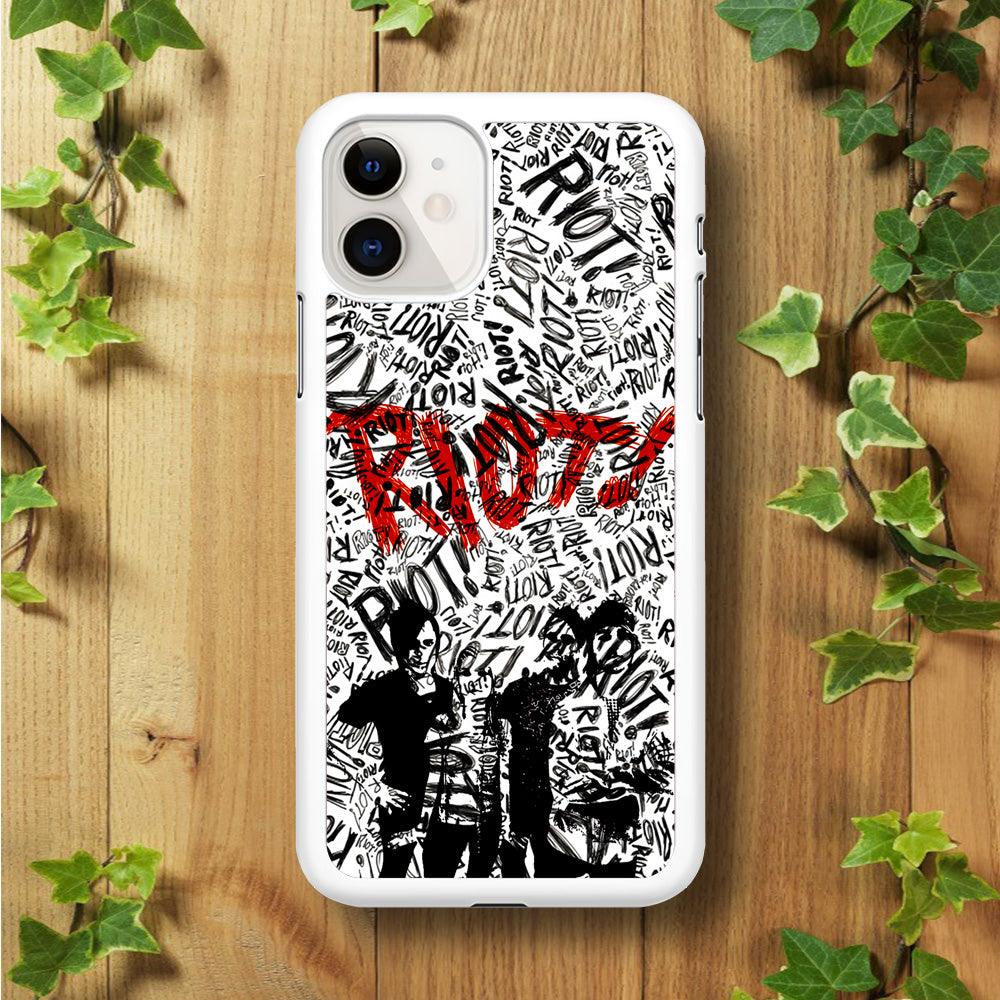 Paramore Riot! iPhone 11 Case-Rubber / White (2D Case)-Xtracase