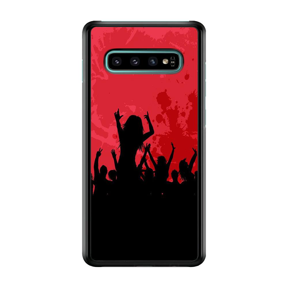 Party Silhouette Samsung Galaxy S10 Plus Case-Plastic / Full Wrap (3D Case)-Xtracase