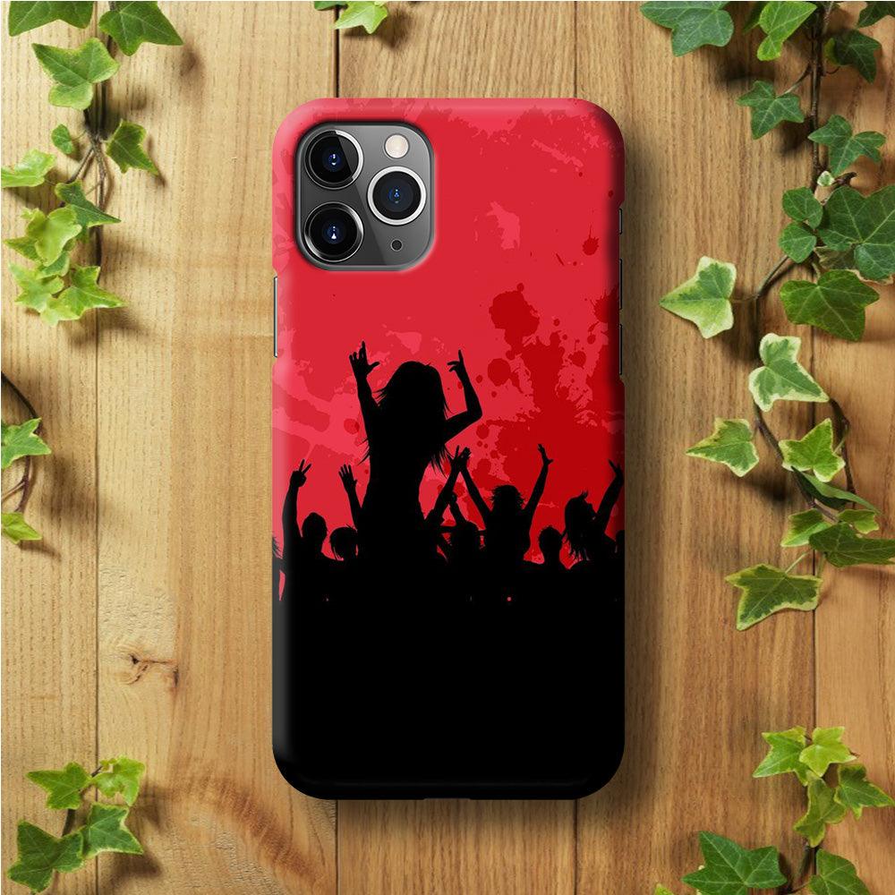 Party Silhouette iPhone 11 Pro Max Case-Plastic / Full Wrap (3D Case)-Xtracase