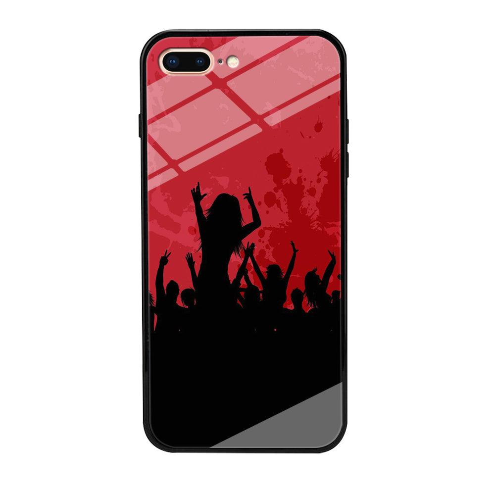 Party Silhouette iPhone 8 Plus Case-Tempered Glass Case-Xtracase