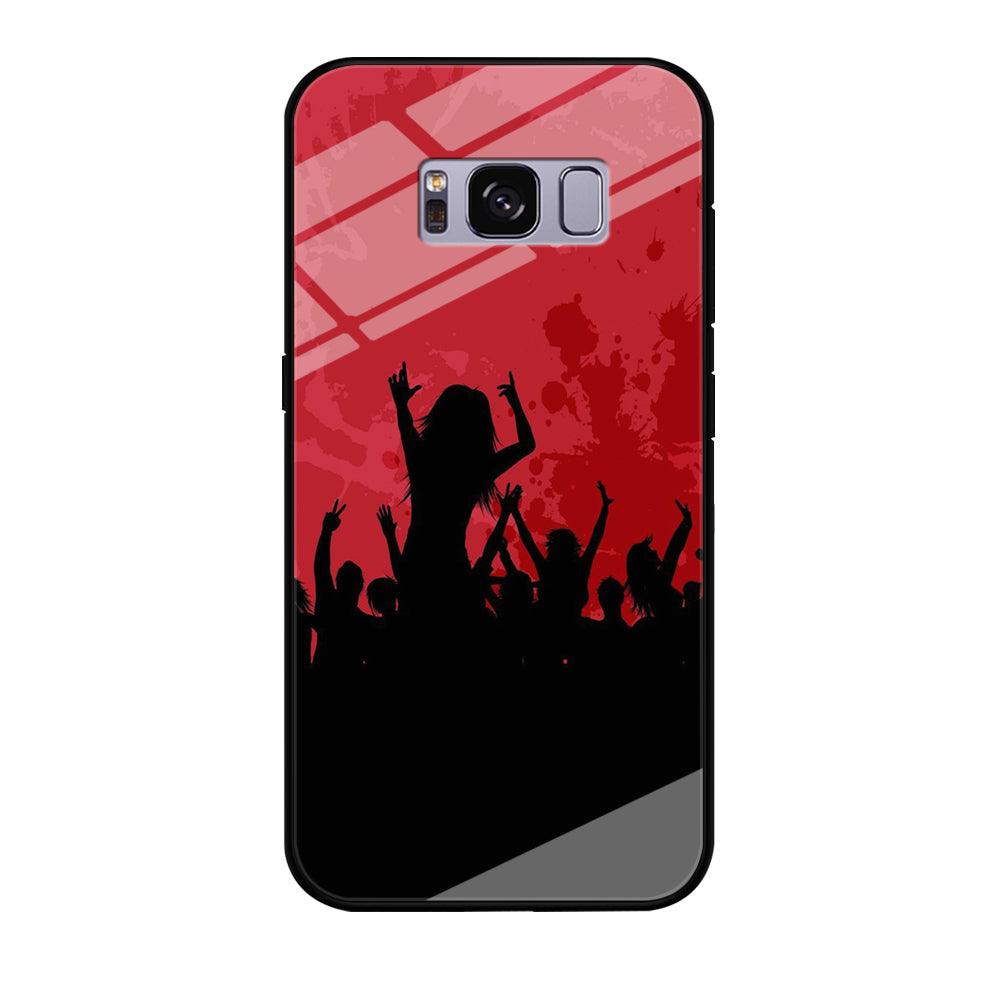 Party Silhouette Samsung Galaxy S8 Case-Tempered Glass Case-Xtracase