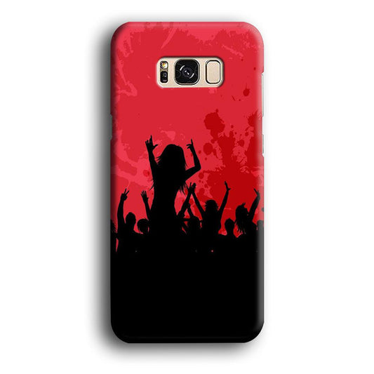 Party Silhouette Samsung Galaxy S8 Case-Plastic / Full Wrap (3D Case)-Xtracase