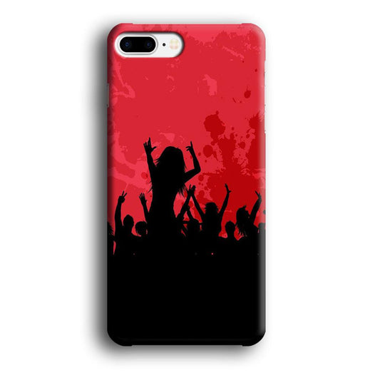 Party Silhouette iPhone 7 Plus Case-Plastic / Full Wrap (3D Case)-Xtracase