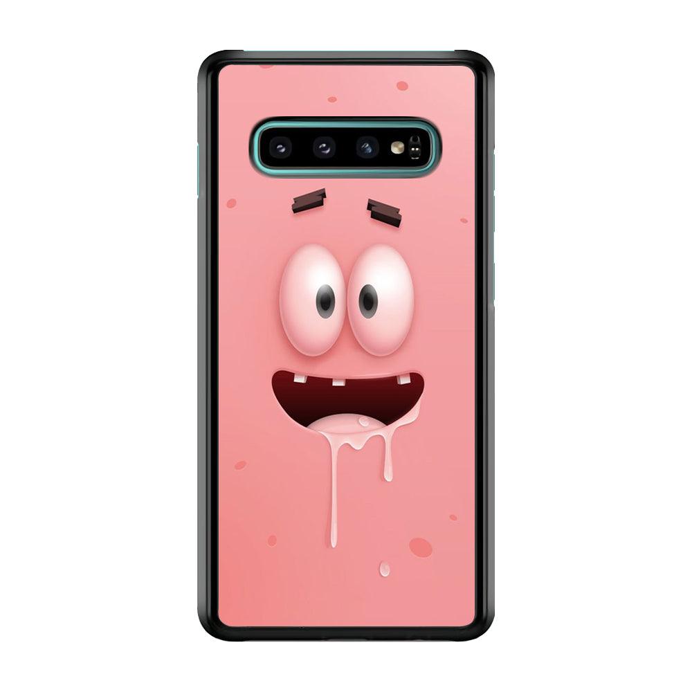 Patrick Star smiling face Samsung Galaxy S10 Case-Plastic / Full Wrap (3D Case)-Xtracase