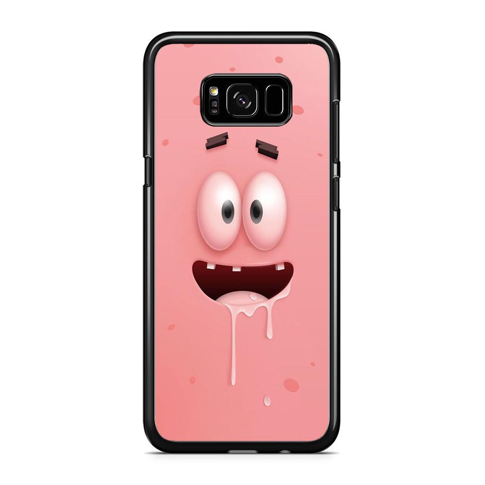Patrick Star smiling face Samsung Galaxy S8 Case-Rubber / Black (2D Case)-Xtracase