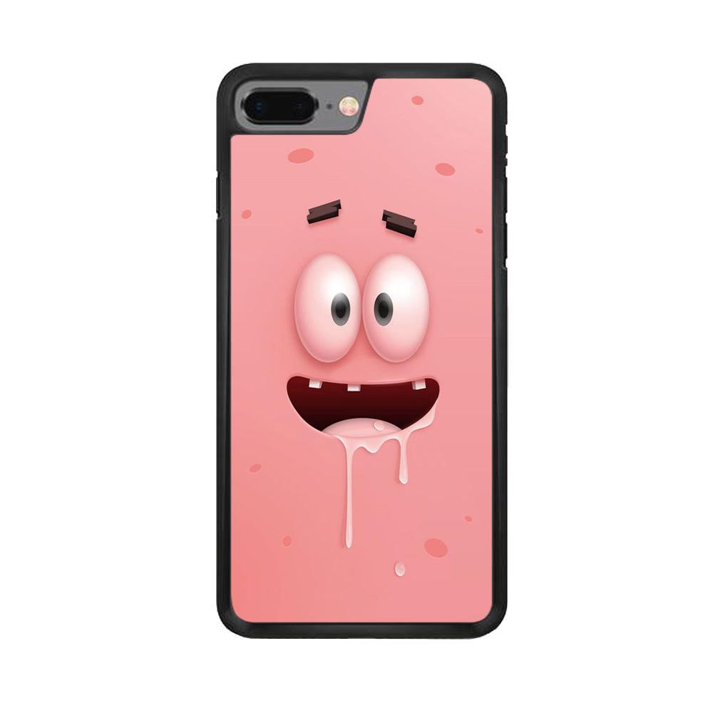 patrick smiling face iPhone 7 Plus Case-Rubber / Black (2D Case)-Xtracase