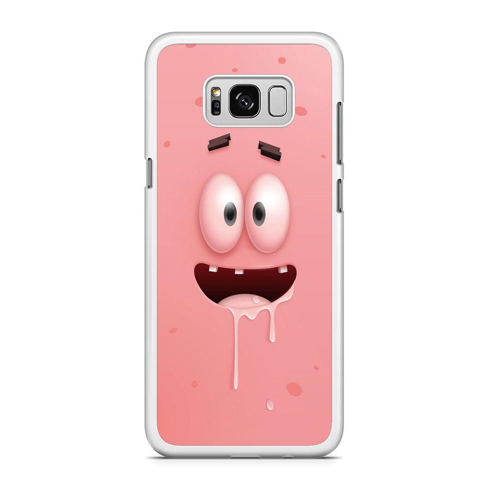 Patrick Star smiling face Samsung Galaxy S8 Case-Rubber / White (2D Case)-Xtracase