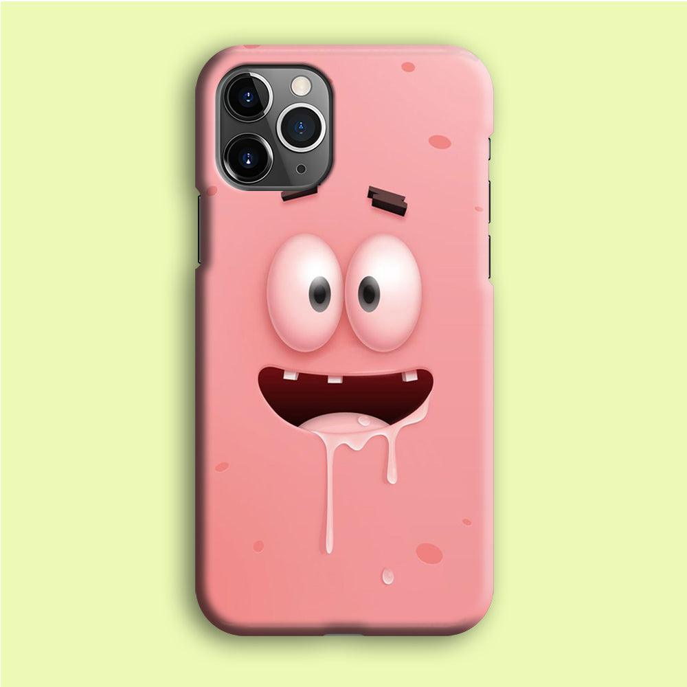 Patrick Star smiling face iPhone 12 Pro Case-Plastic / Full Wrap (3D Case)-Xtracase