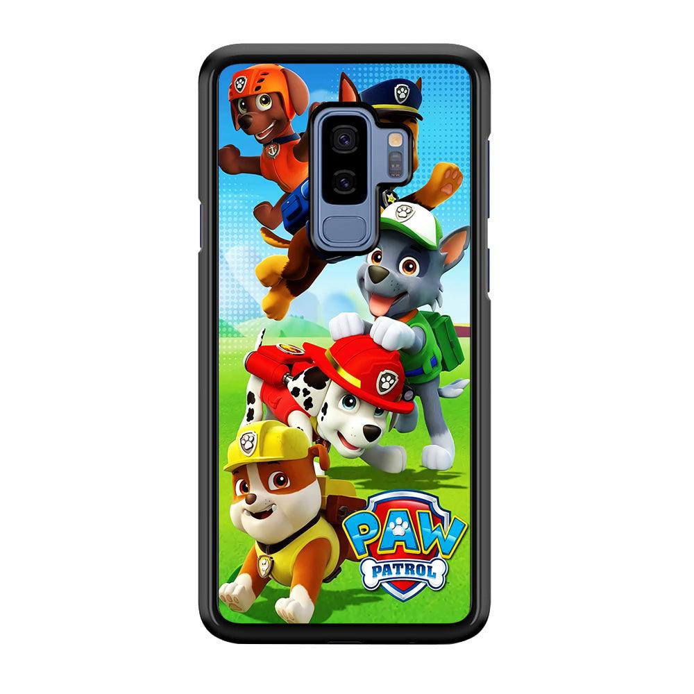 Paw Patrol Five Dogs Samsung Galaxy S9 Plus Case-Rubber / White (2D Case)-Xtracase
