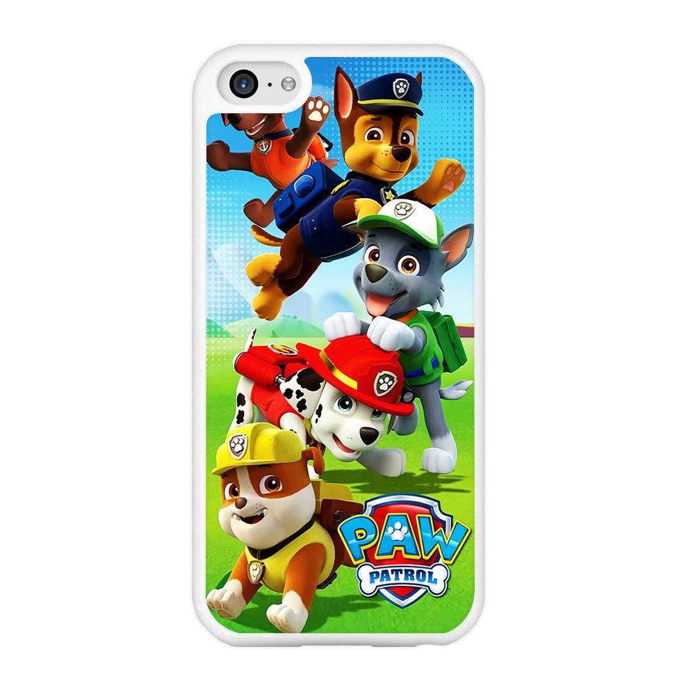 Paw Patrol Five Dogs iPhone 5 | 5s Case-Rubber / White (2D Case)-Xtracase