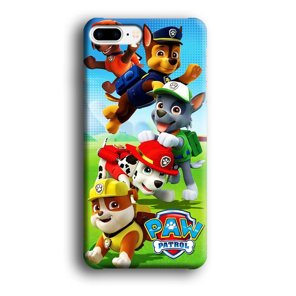 Paw Patrol Five Dogs iPhone 7 Plus Case-Plastic / Full Wrap (3D Case)-Xtracase