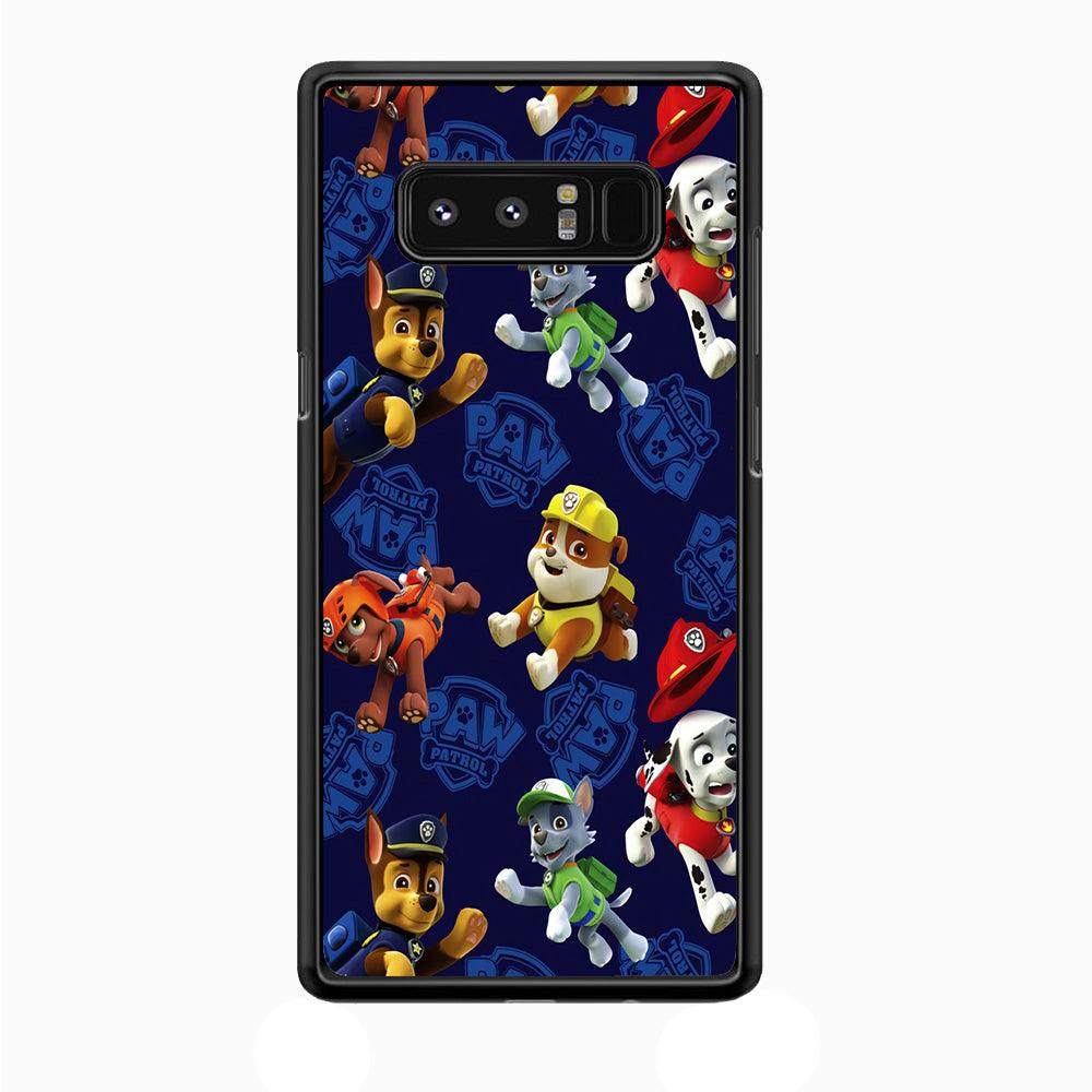 Paw Patrol Patern Blue Samsung Galaxy Note 8 Case-Plastic / Full Wrap (3D Case)-Xtracase