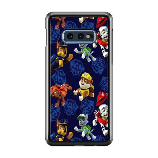 Paw Patrol Patern Blue Samsung Galaxy S10E Case-Rubber / Black (2D Case)-Xtracase