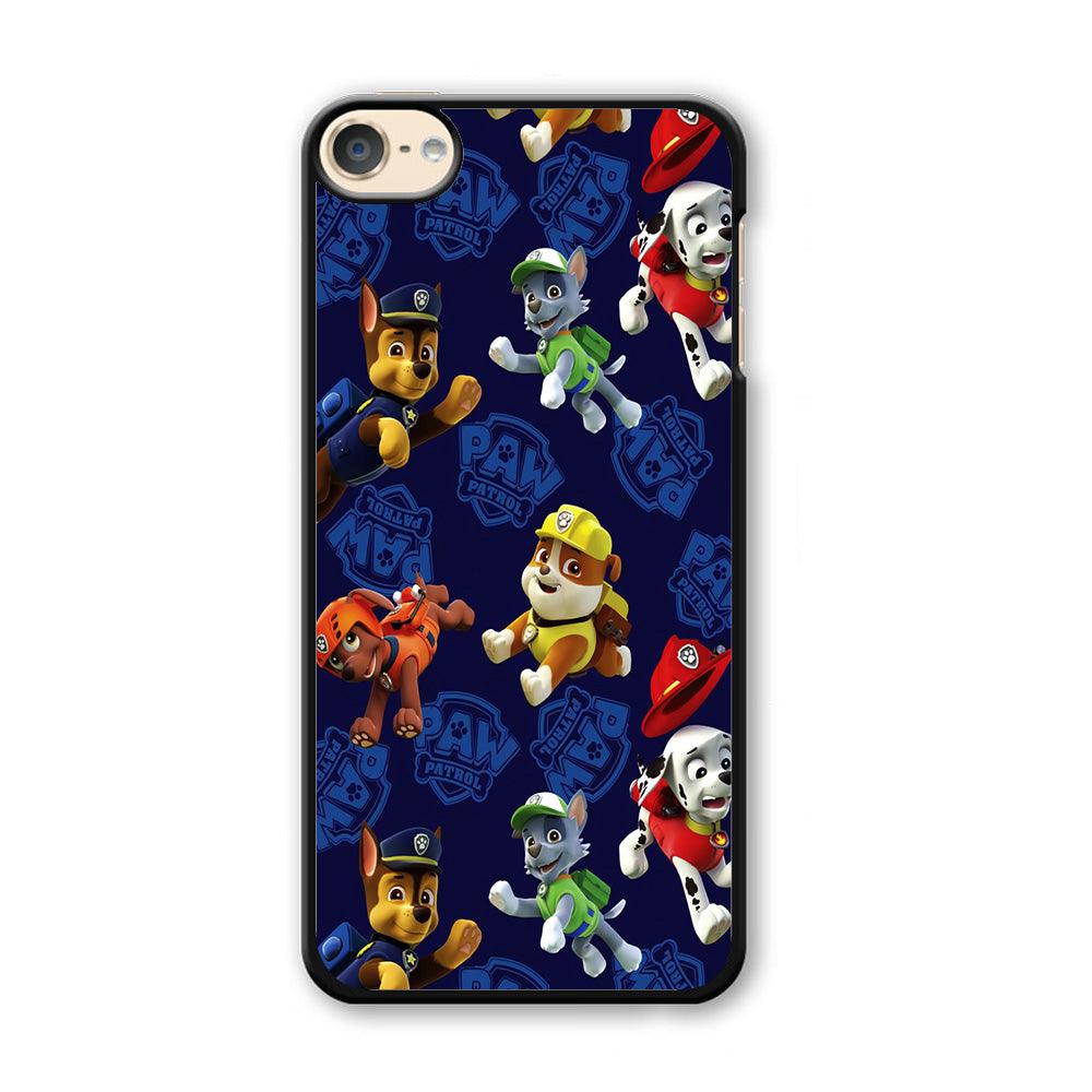 Paw Patrol Patern Blue iPod Touch 6 Case-Plastic / Black (2D Case)-Xtracase