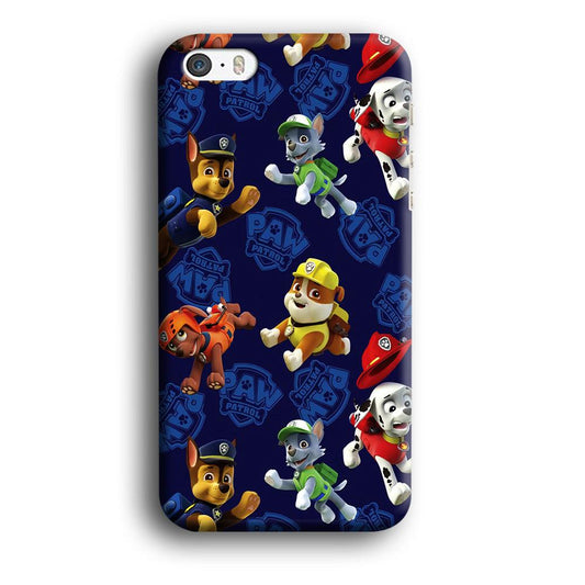 Paw Patrol Patern Blue iPhone 5 | 5s Case-Plastic / Full Wrap (3D Case)-Xtracase