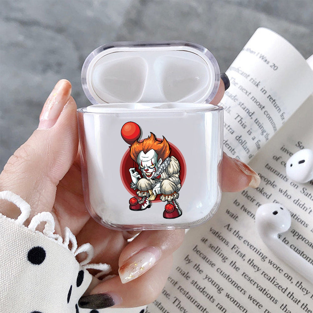 Pennywise The Clown Hard Plastic Protective Clear Case Cover For Apple Airpods