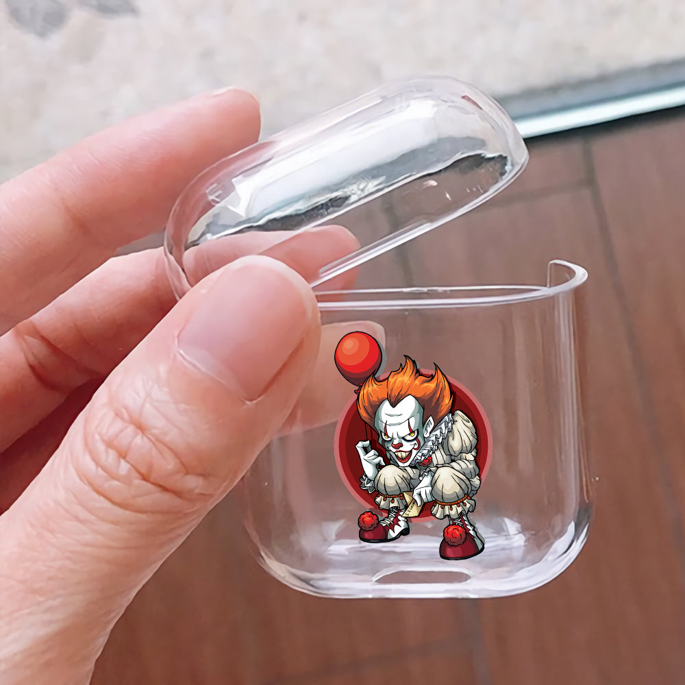Pennywise The Clown Hard Plastic Protective Clear Case Cover For Apple Airpods