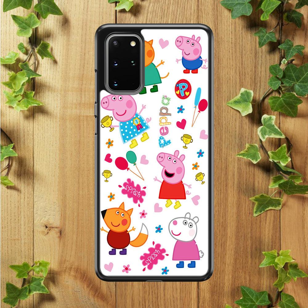 Peppa Pig and Friend Samsung Galaxy S20 Plus Case-Plastic / Full Wrap (3D Case)-Xtracase