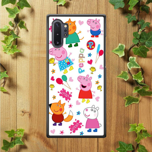 Peppa Pig and Friend Samsung Galaxy Note 10 Plus Case-Plastic / Full Wrap (3D Case)-Xtracase