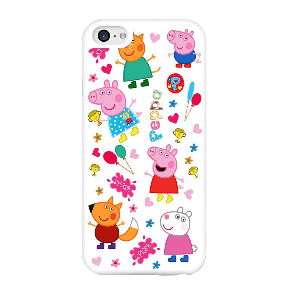 Peppa Pig and Friend iPhone 6 | 6s Case-Rubber / White (2D Case)-Xtracase