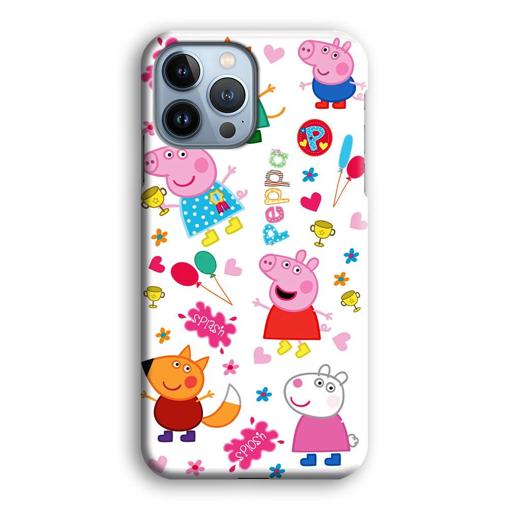 Peppa Pig and Friend iPhone 13 Pro Case-Plastic / Full Wrap (3D Case)-Xtracase