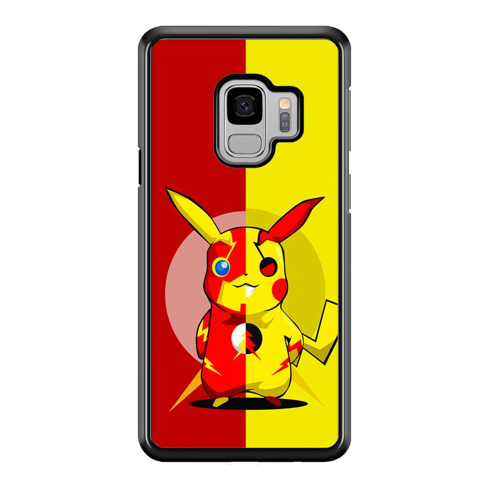Pikachu and Flash Crossover Samsung Galaxy S9 Case-Rubber / White (2D Case)-Xtracase