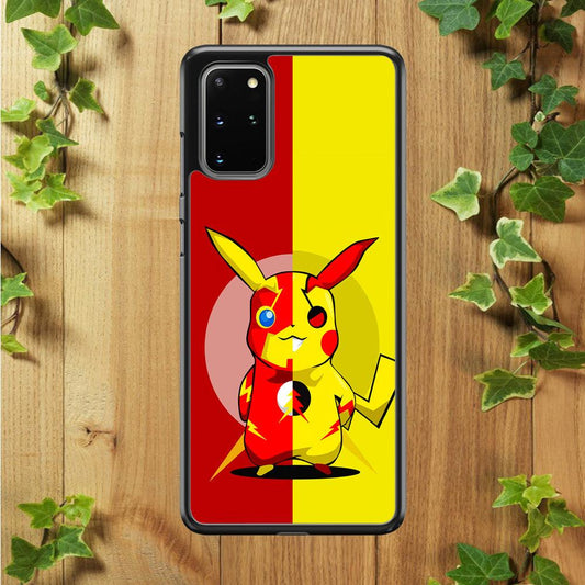 Pikachu and Flash Crossover Samsung Galaxy S20 Plus Case-Plastic / Full Wrap (3D Case)-Xtracase