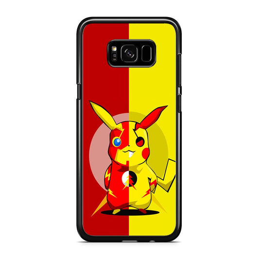 Pikachu and Flash Crossover Samsung Galaxy S8 Case-Rubber / Black (2D Case)-Xtracase