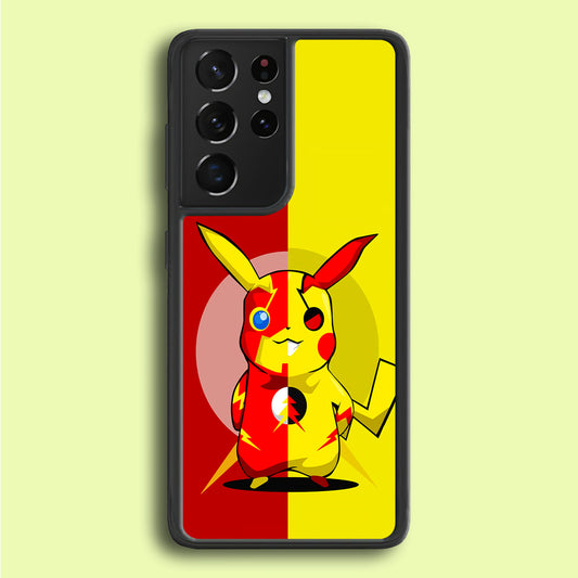 Pikachu and Flash Crossover Samsung Galaxy S21 Ultra Case
