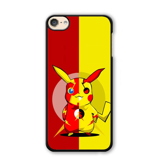 Pikachu and Flash Crossover iPod Touch 6 Case-Plastic / Black (2D Case)-Xtracase