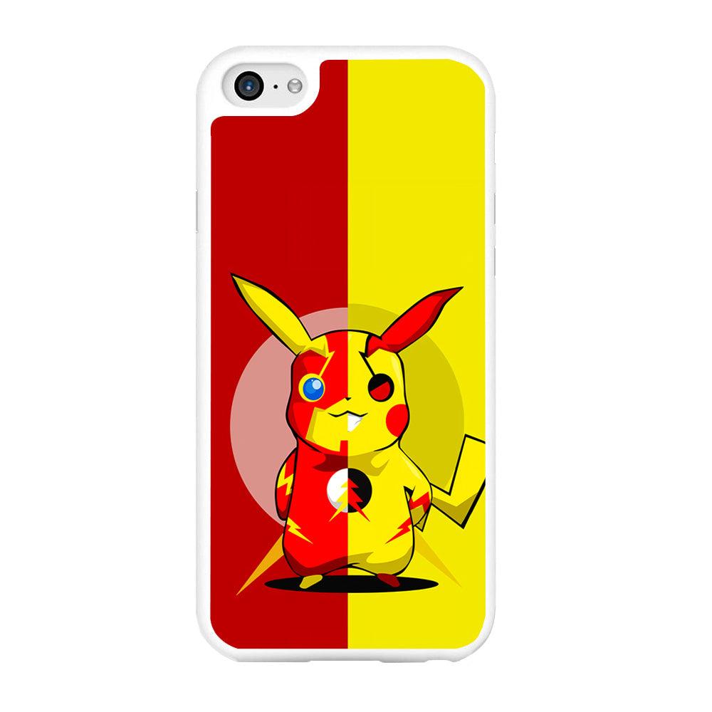 Pikachu and Flash Crossover iPhone 6 Plus | 6s Plus Case-Rubber / White (2D Case)-Xtracase