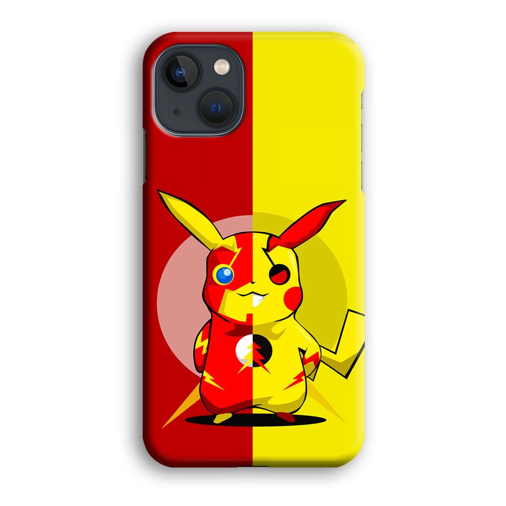 Pikachu and Flash Crossover iPhone 13 Pro Case-Plastic / Full Wrap (3D Case)-Xtracase
