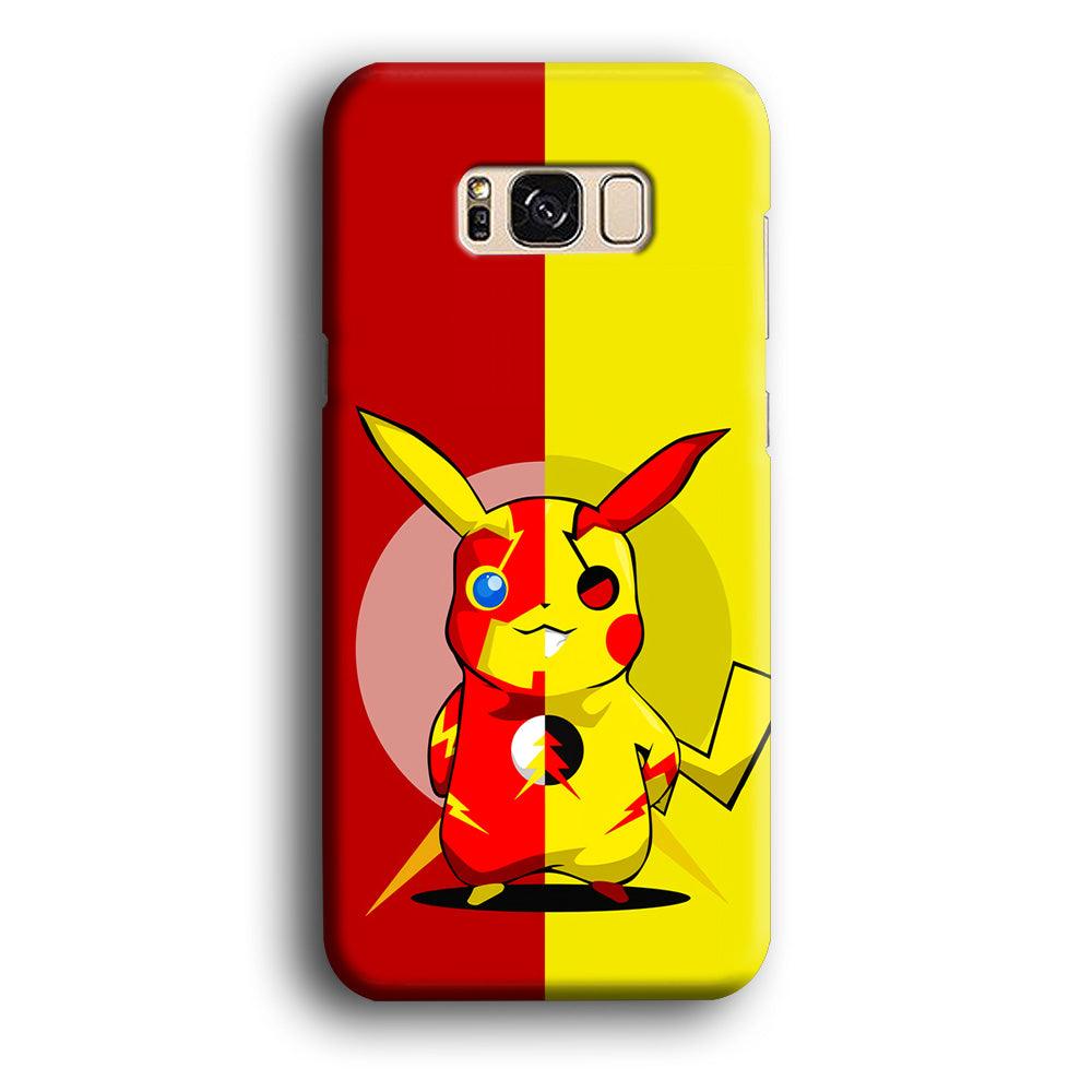 Pikachu and Flash Crossover Samsung Galaxy S8 Plus Case-Plastic / Full Wrap (3D Case)-Xtracase