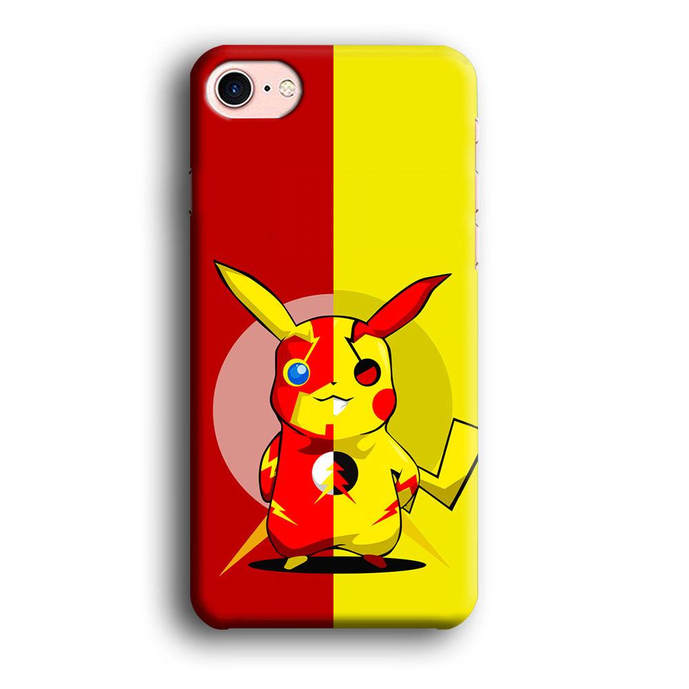 Pikachu and Flash Crossover iPhone SE 2020 Case-Plastic / Full Wrap (3D Case)-Xtracase