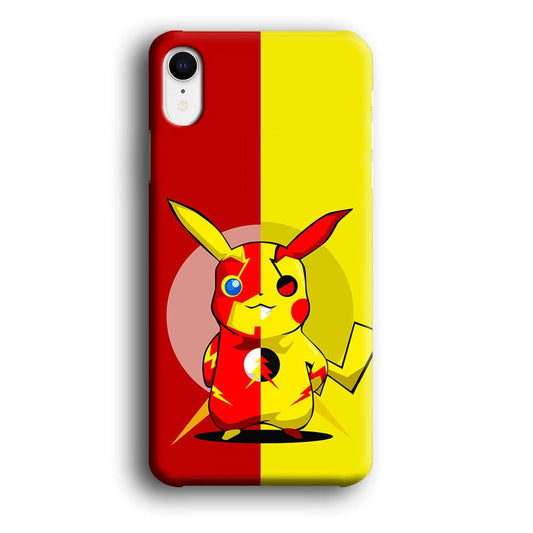 Pikachu and Flash Crossover iPhone XR Case-Plastic / Full Wrap (3D Case)-Xtracase